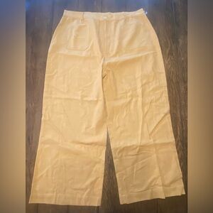 Samantha Pleet Gold Retro High Rise Wide Leg Pants Size 18 B26